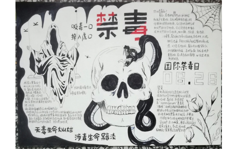 禁毒娃娃｜&ldquo;生命之光&middot;无毒之美&rdquo; 青少年 禁毒书画大赛作品选萃（第六期）